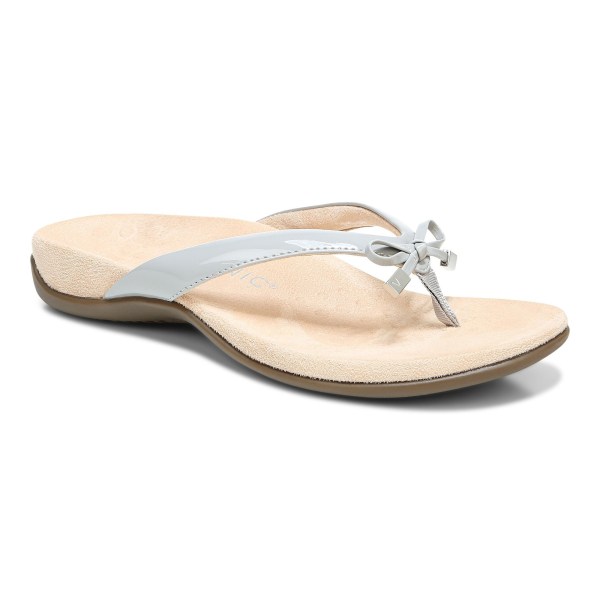 Vionic Sandals Ireland - Bella Toe Post Sandal Light Grey - Womens Shoes In Store | WTNKM-0897